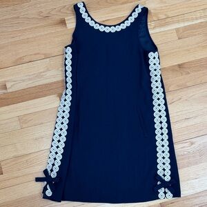 Lilly Pulitzer Navy and Gold Stella dress